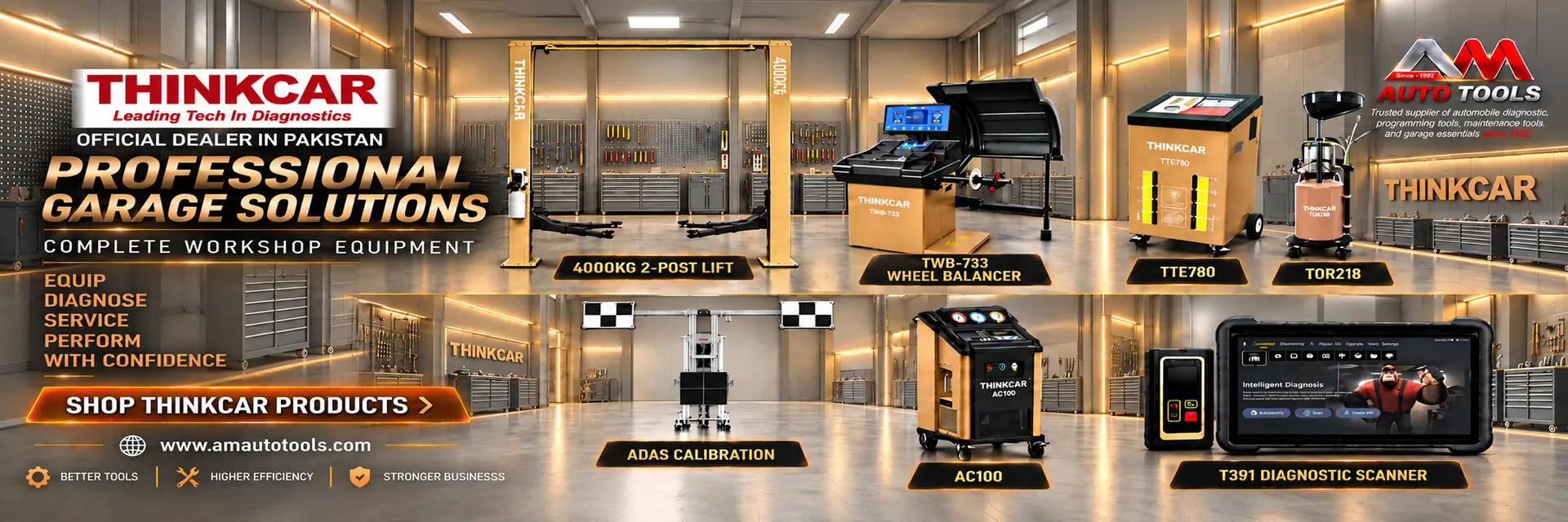 THINKCAR professional garage solutions — complete workshop equipment