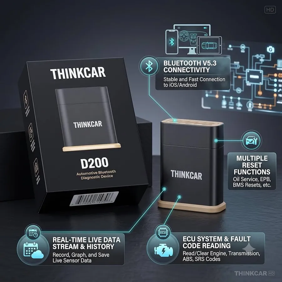 THINKCAR D200 LIFE TIME UPDATE CAN-FD DOIP CAR SCANNER
