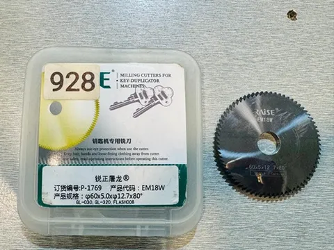 RAISE Carbide Key Cutter for GL-030,320 ,ILCO SILCA Flash 008 (φ60×5.0xφ12.7×80°)