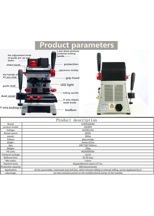 CSH-001 Vertical Key Cutting Machine - Image 3