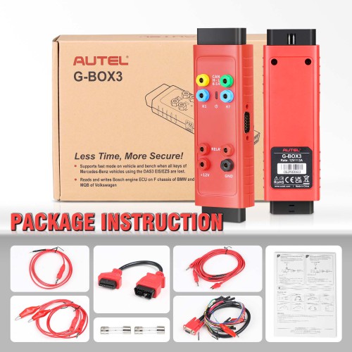 Autel G-Box3 Automotive Key Programmer for Mercedes-Benz All Keys Lost Solution AUTEL G-BOX3 IMMO Adapter – Fast Key Programming & Password Reading Tool