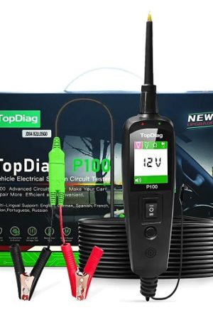 TopDiag P100 Automotive Circuit Tester, Power Probe,12V 24V, AC DC Digital Voltage Tester