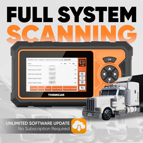 Thinkcar NEW ThinkScan HD - 5" Heavy Duty Scanner with Lifetime Free Updates