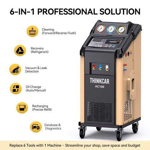 ThinkCar AC100 V3.0 (R134a/R1234yf) A/C Recovery Flushing Machine - Image 2