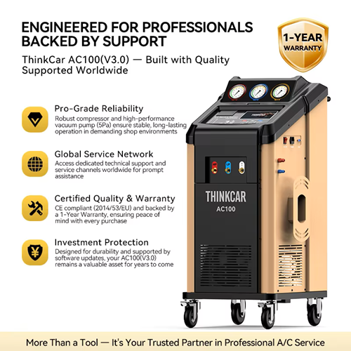 ThinkCar AC100 V3.0 (R134a/R1234yf) A/C Recovery Flushing Machine - Image 3